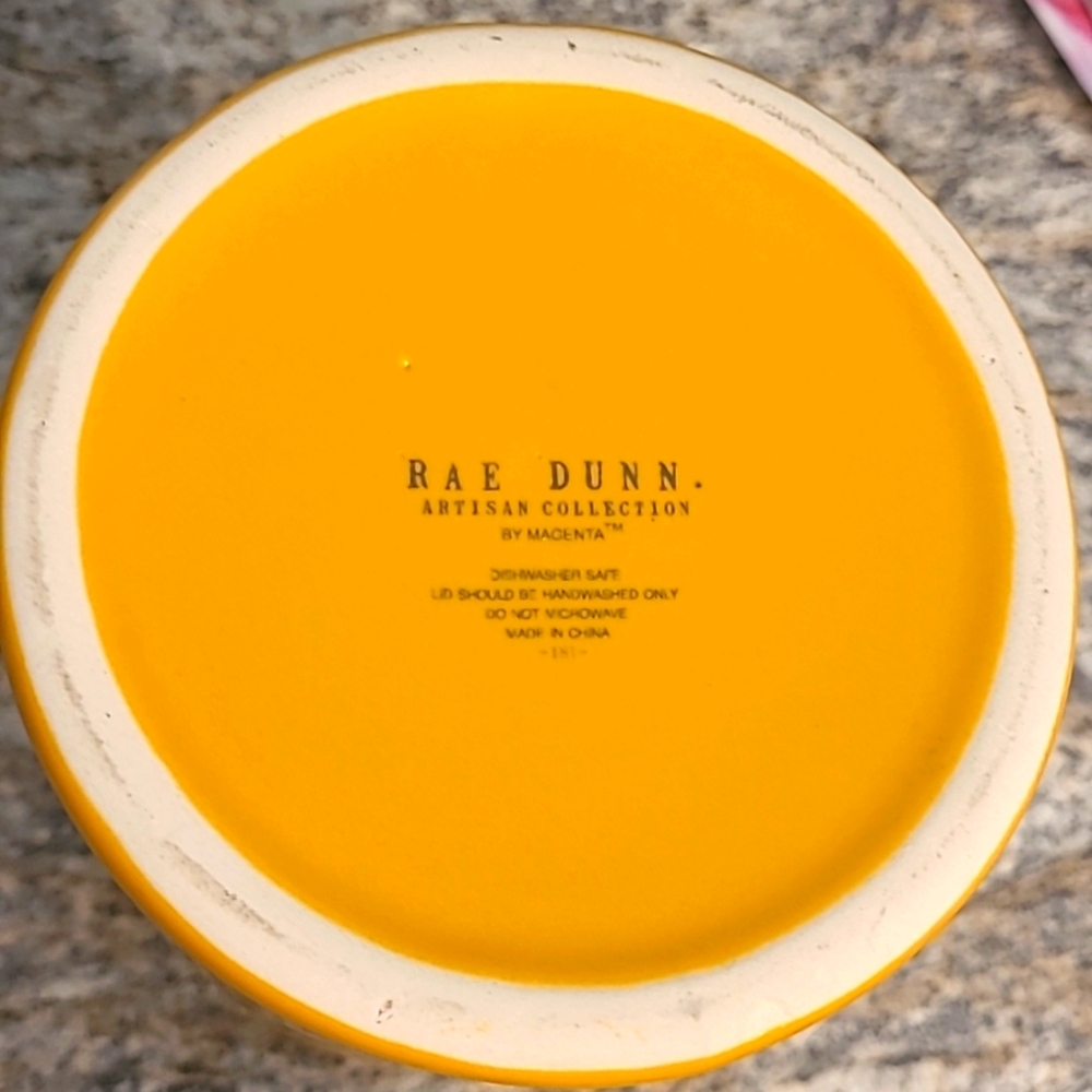 Rae Dunn Oh My Gourd Tall Canister Mustard Color - Picture 10 of 13